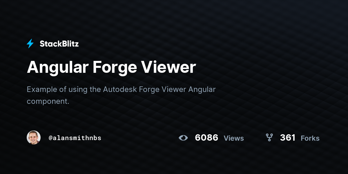 Angular Forge Viewer StackBlitz