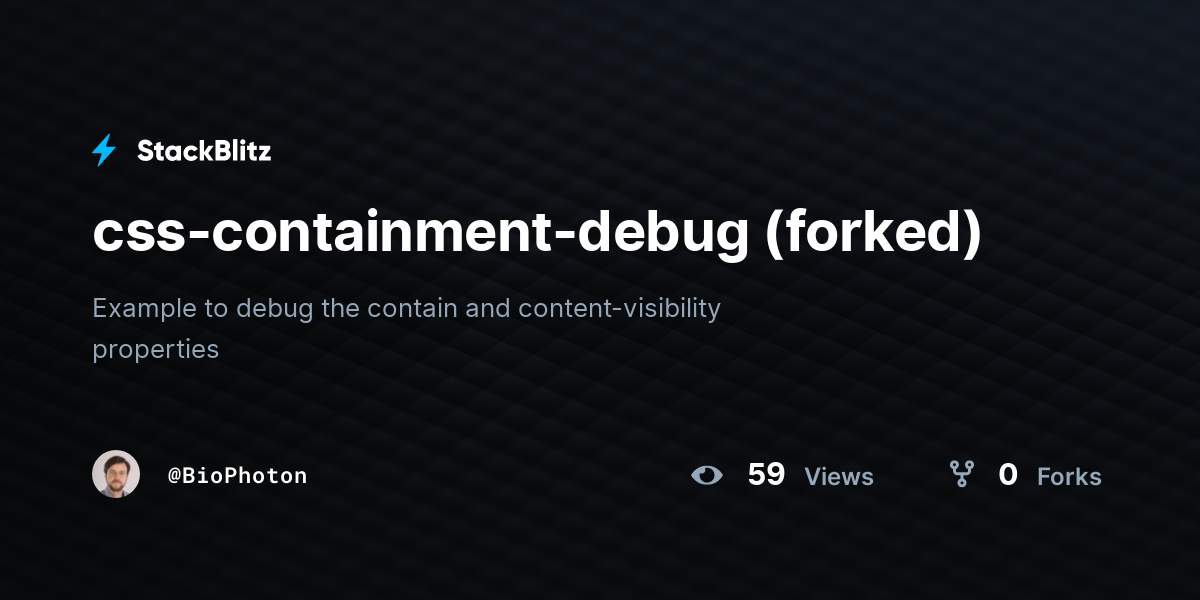 Css Containment Debug Forked StackBlitz