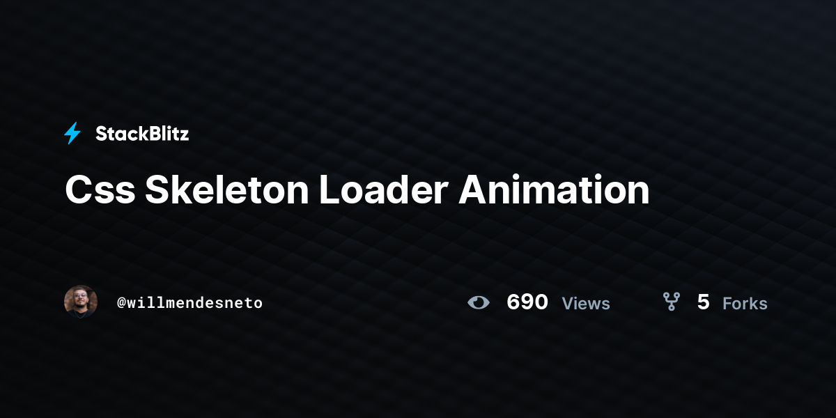 Css Skeleton Loader Animation StackBlitz