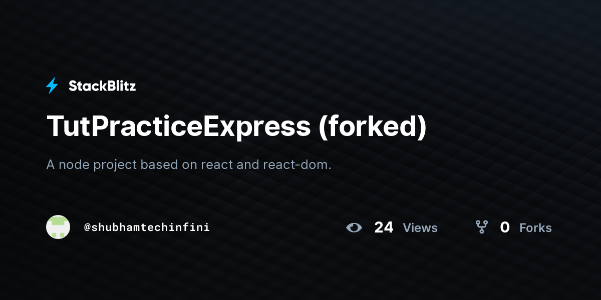 Tutpracticeexpress Forked Stackblitz