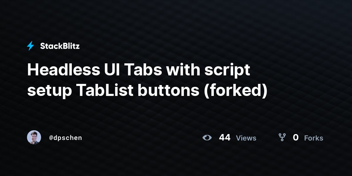 Headless Ui Tabs With Script Setup Tablist Buttons Forked Stackblitz