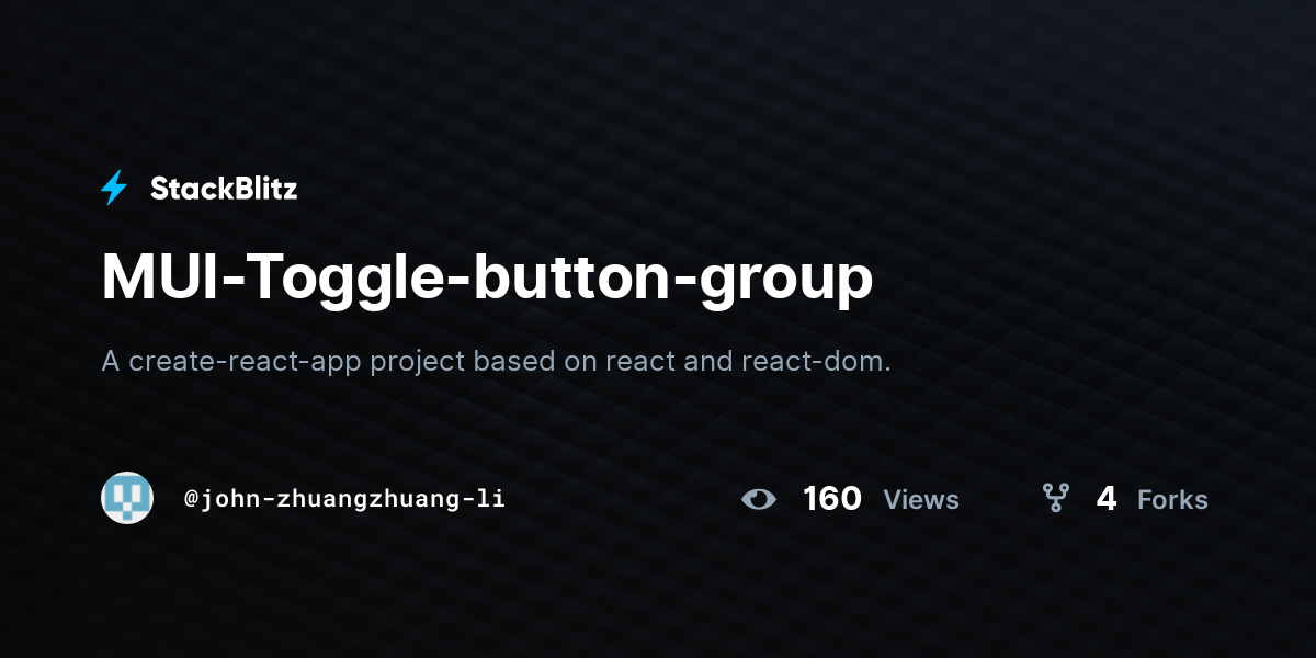 Mui Toggle Button Group Stackblitz