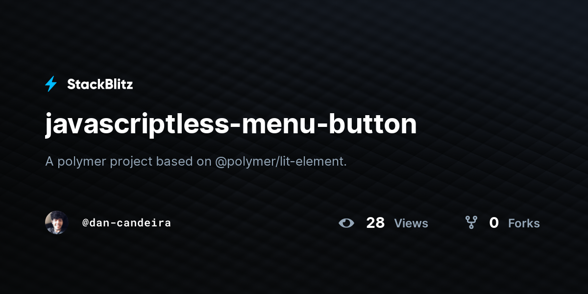 Javascriptless Menu Button Stackblitz