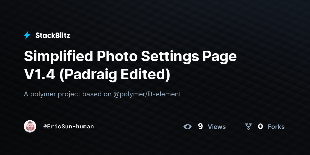 Simplified Photo Settings Page V1 4 Padraig Edited StackBlitz