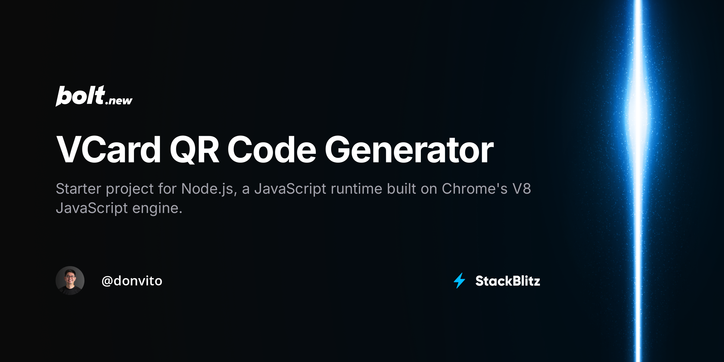 VCard QR Code Generator - Bolt.new