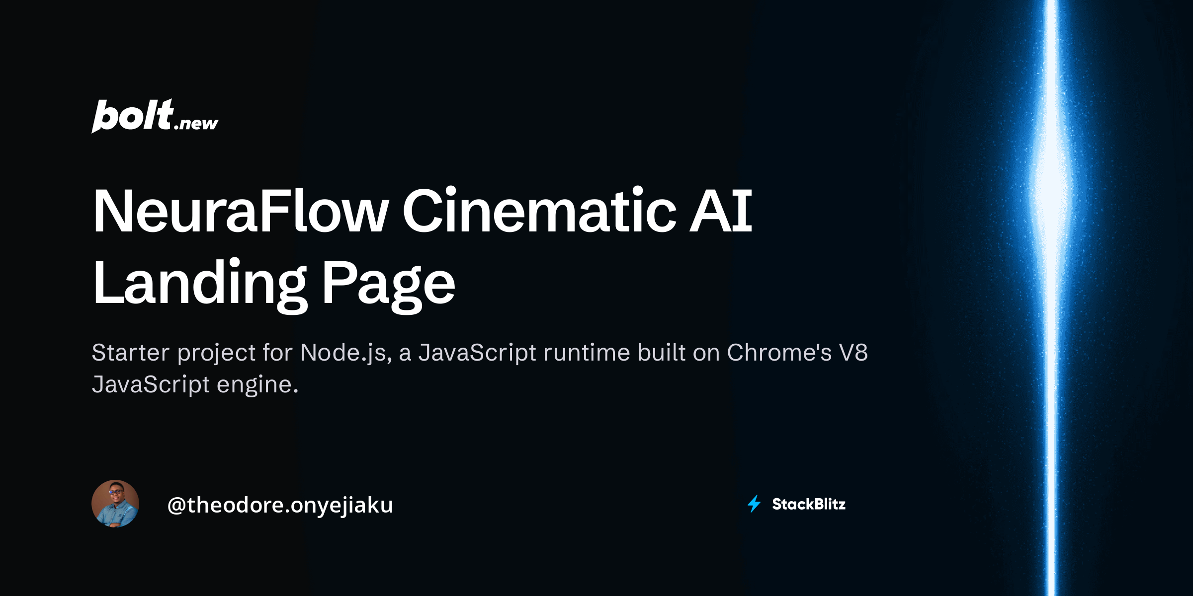 NeuraFlow Cinematic AI Landing Page - Bolt.new