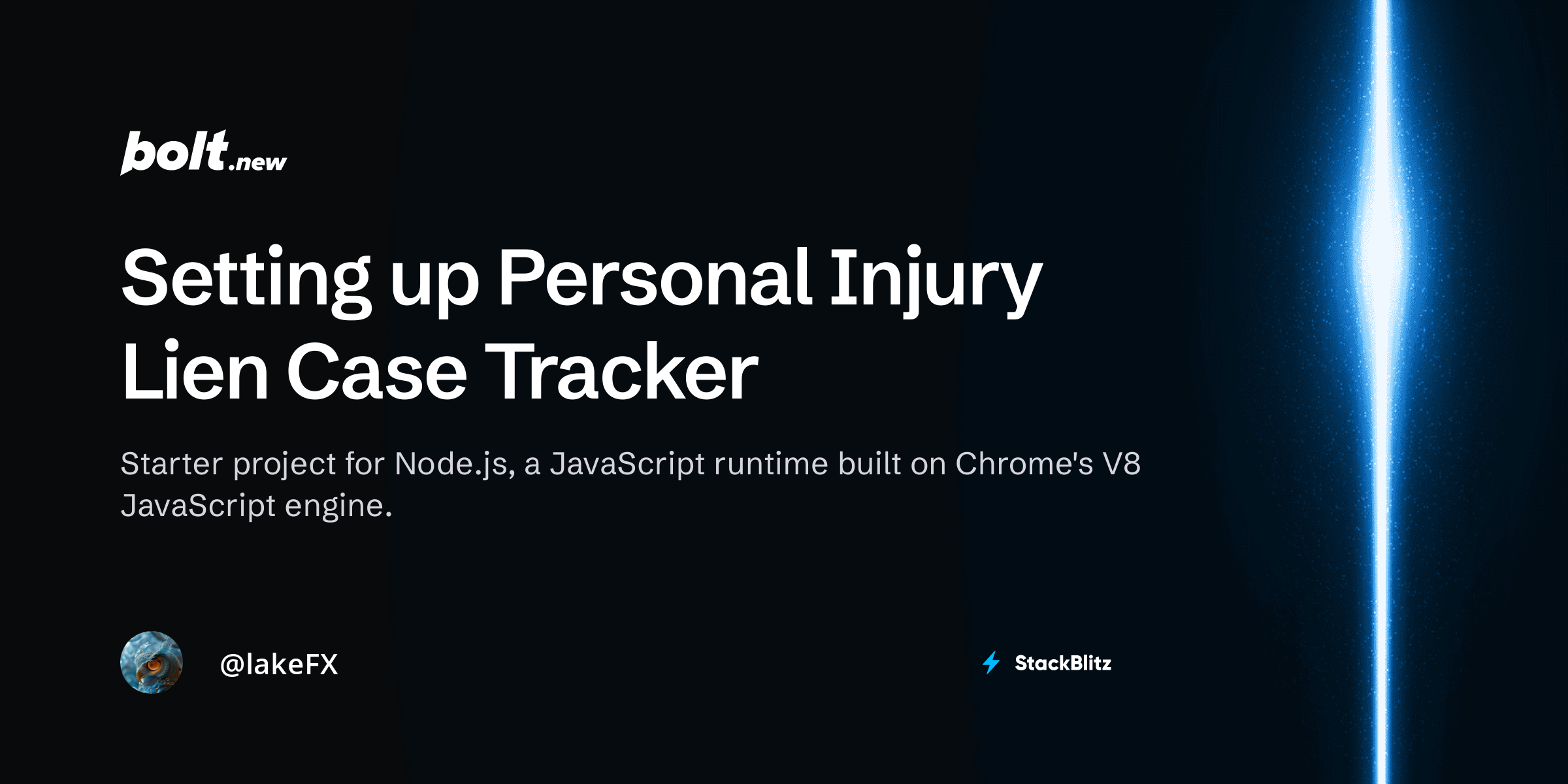Setting up Personal Injury Lien Case Tracker - Bolt.new