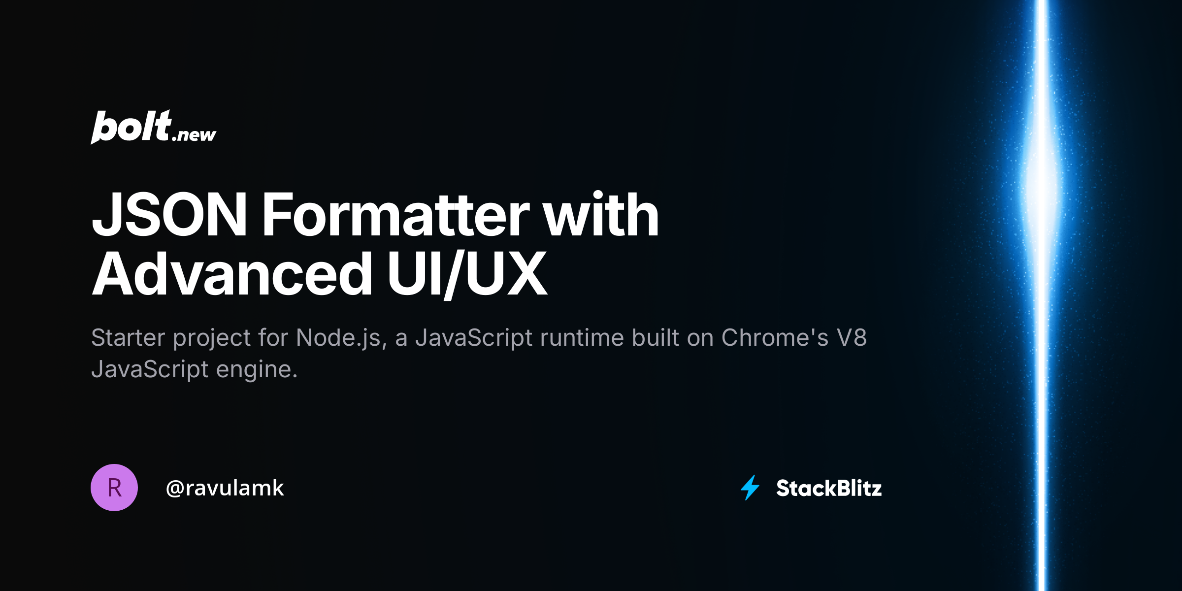 JSON Formatter with Advanced UI/UX - Bolt.new