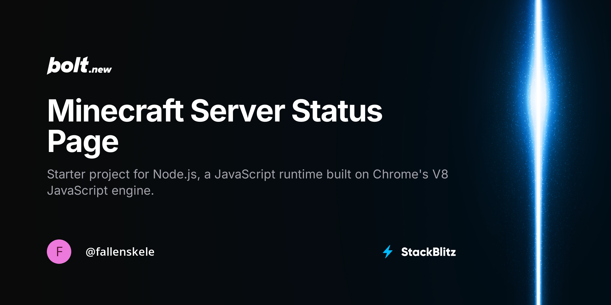 Minecraft Server Status Page Bolt new
