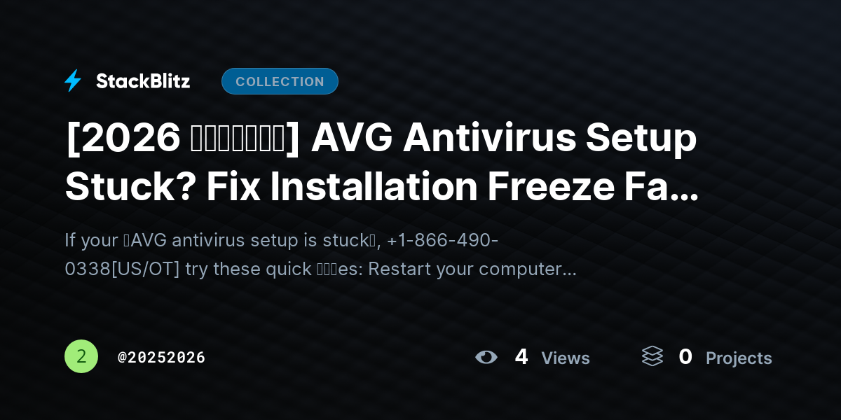 [2026 𝘂𝗽𝗱𝗮𝘁𝗲𝗱] AVG Antivirus Setup Stuck? Fix Installation Freeze Fast (2026 Guide) by 20252026