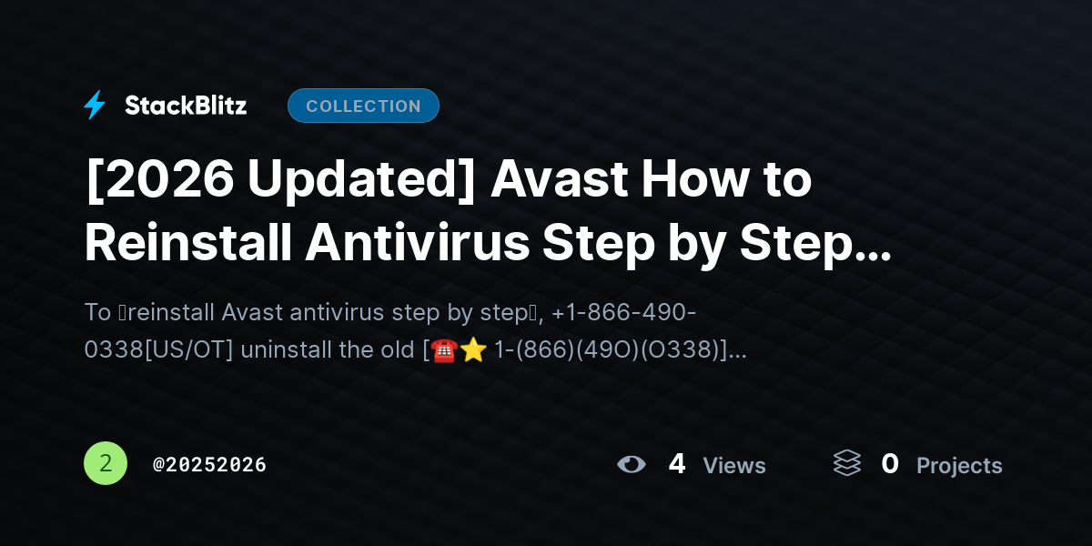 [2026 Updated] Avast How to Reinstall Antivirus Step by Step (2026 Complete Guide) by 20252026