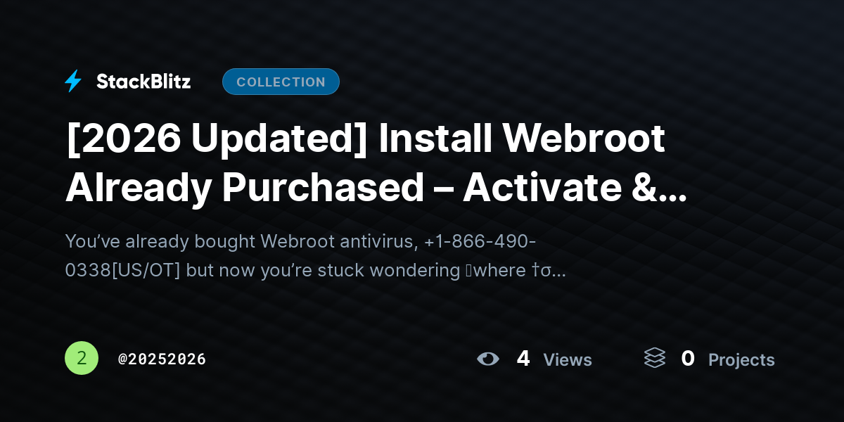 [2026 Updated] Install Webroot Already Purchased – Activate & Setup Guide (No Errors, Fast Method) by 20252026