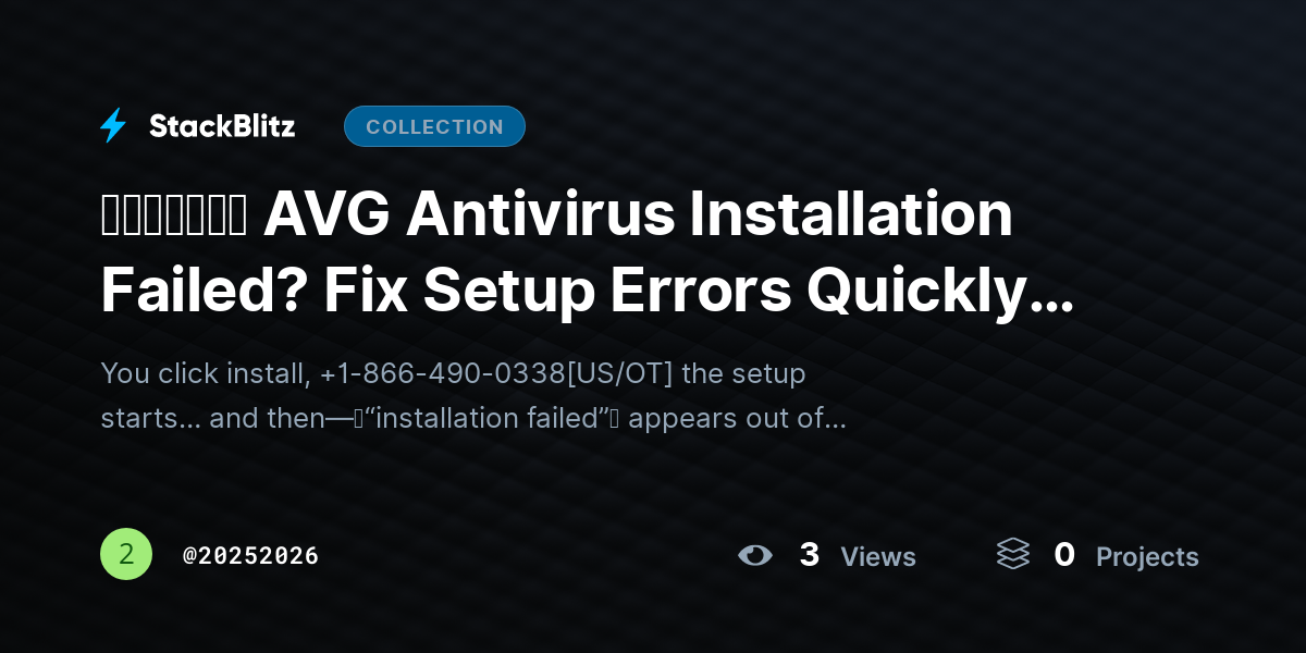 ᵘᵖᵈᵃᵗᵉᵈ AVG Antivirus Installation Failed? Fix Setup Errors Quickly (Complete Troubleshooting Guide) by 20252026