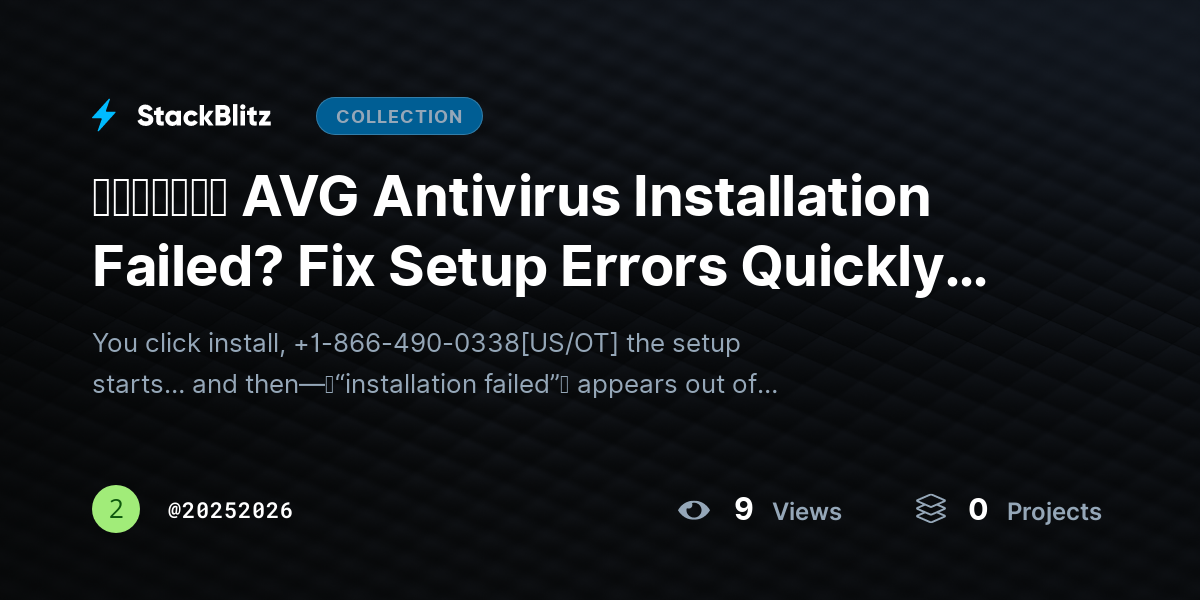 ᵘᵖᵈᵃᵗᵉᵈ AVG Antivirus Installation Failed? Fix Setup Errors Quickly (Complete Troubleshooting Guide) by 20252026