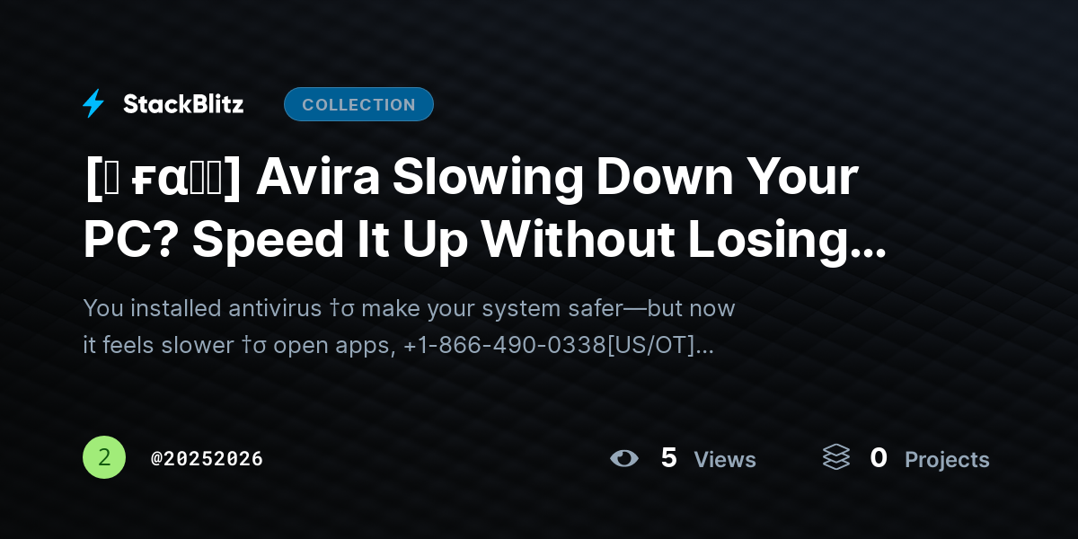 [♜ ғα𝐐𝐒] Avira Slowing Down Your PC? Speed It Up Without Losing Protection (2026 Guide) by 20252026