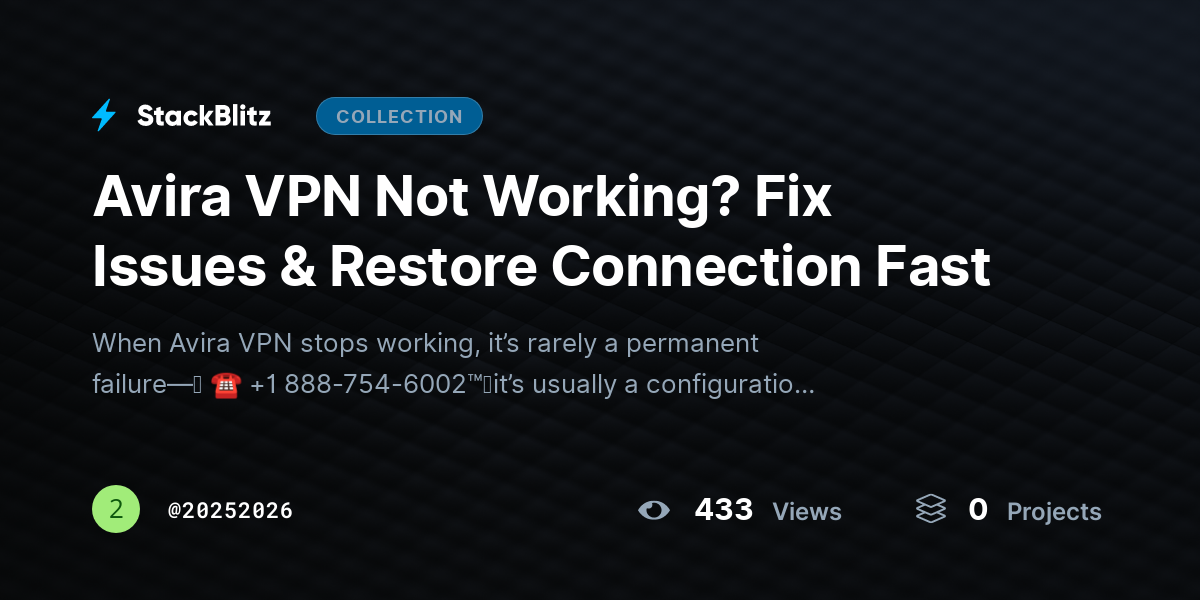 Avira VPN Not Working? Fix Issues & Restore Connection Fast by 20252026