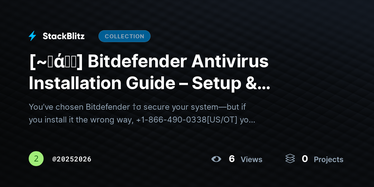 [~𝐅ά𝓠𝕤] Bitdefender Antivirus Installation Guide – Setup & Activate Without Errors (Complete Walkthrough) by 20252026