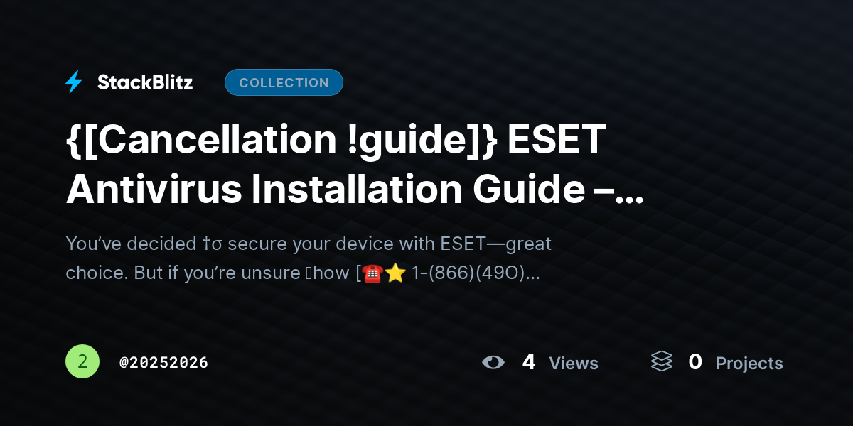 {[Cancellation !guide]} ESET Antivirus Installation Guide – Setup & Activate Without Errors (Beginner to Pro) by 20252026