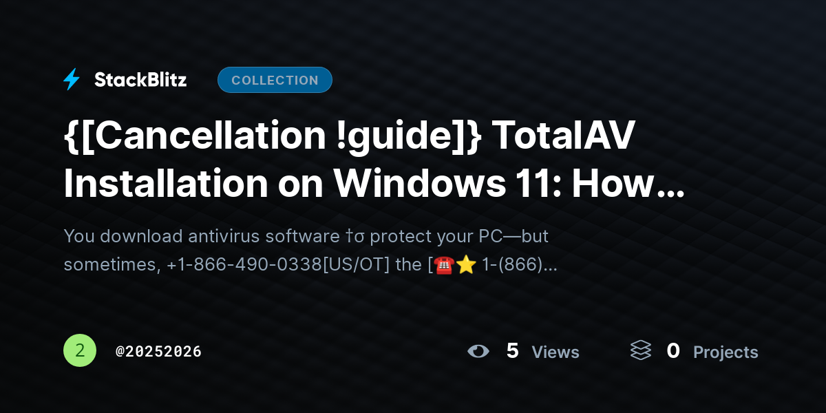 {[Cancellation !guide]} TotalAV Installation on Windows 11: How to Install Antivirus Without Errors (Complete Setup Guide) by 20252026