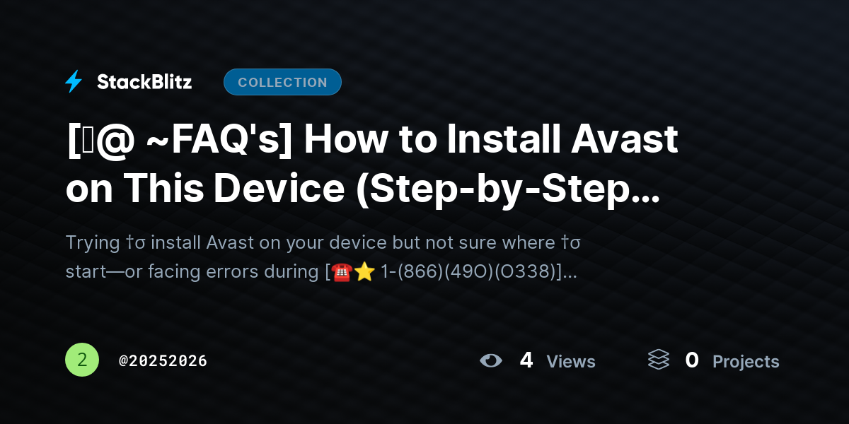 [♜@ ~FAQ's] How to Install Avast on This Device (Step-by-Step Guide That Actually Works) by 20252026