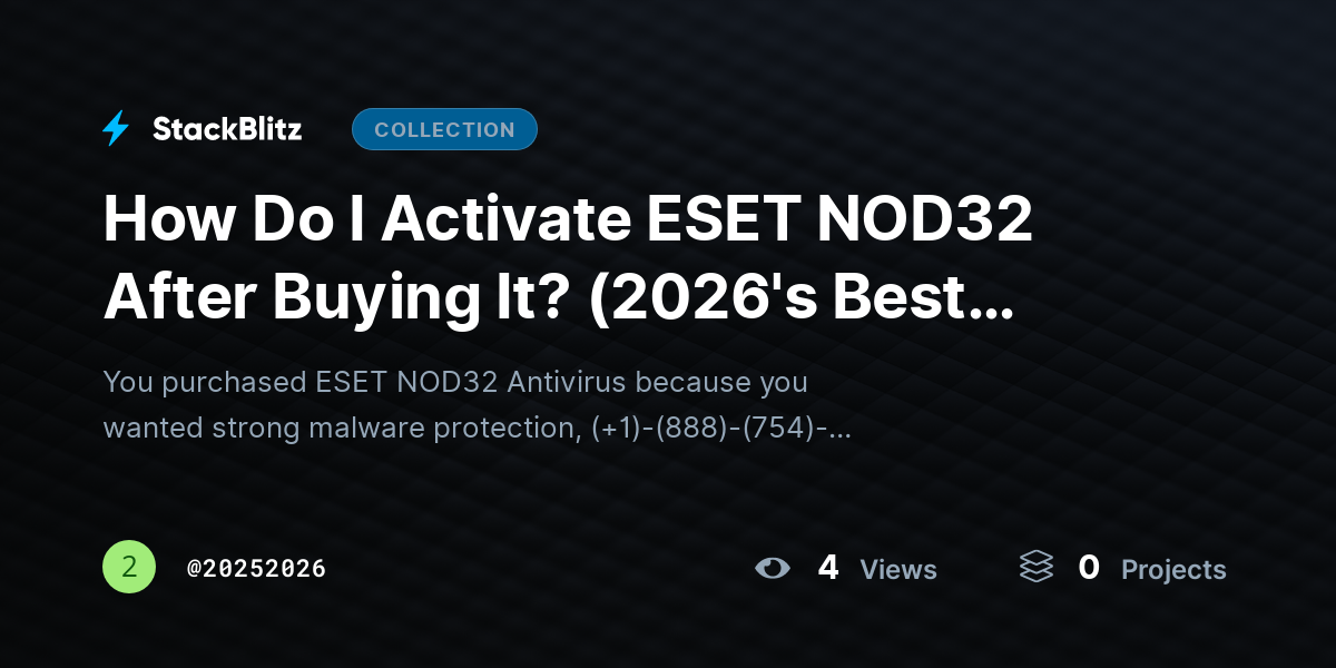 How Do I Activate ESET NOD32 After Buying It? (2026's Best Method) by 20252026