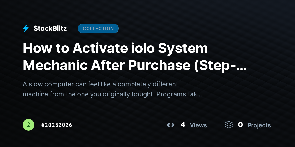 How to Activate iolo System Mechanic After Purchase (Step-by-Step) by 20252026