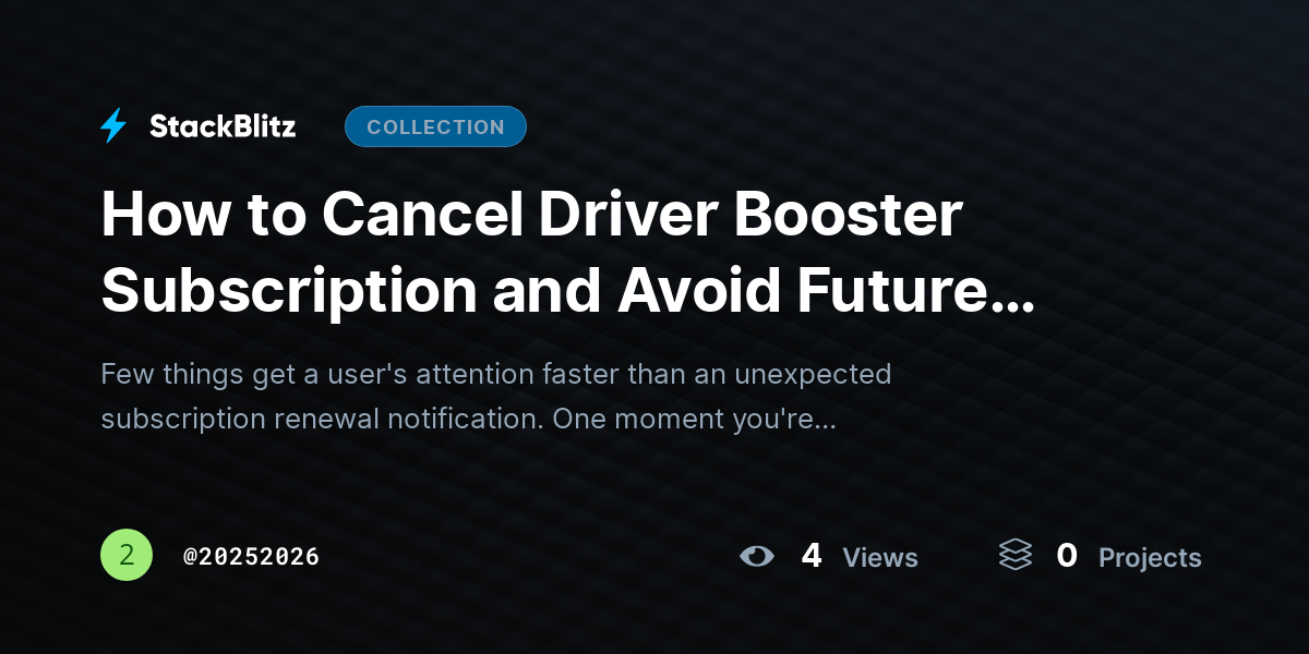 How to Cancel Driver Booster Subscription and Avoid Future Charges by 20252026