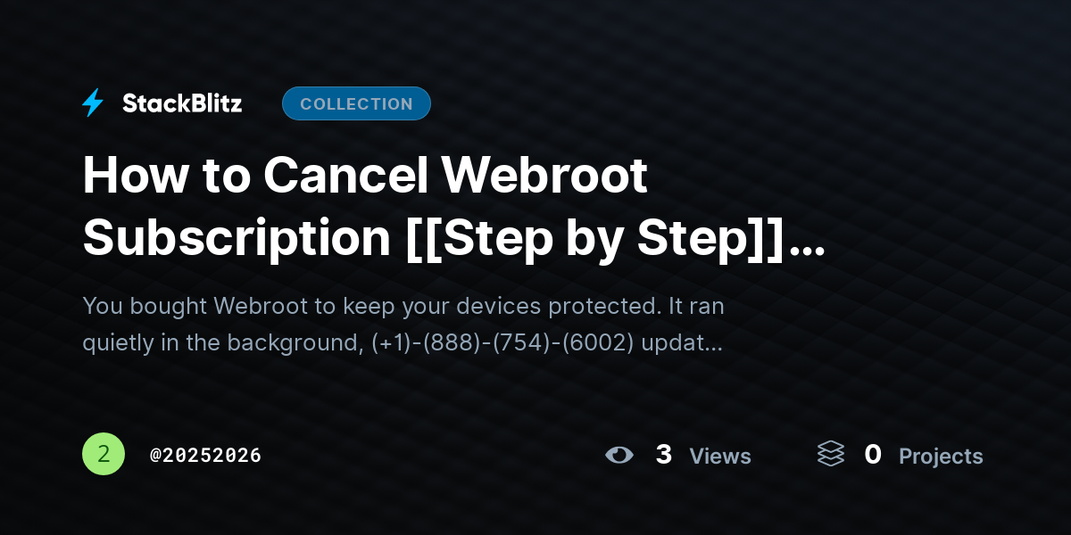 How to Cancel Webroot Subscription [[Step by Step]] (2026-27 Guide) by 20252026