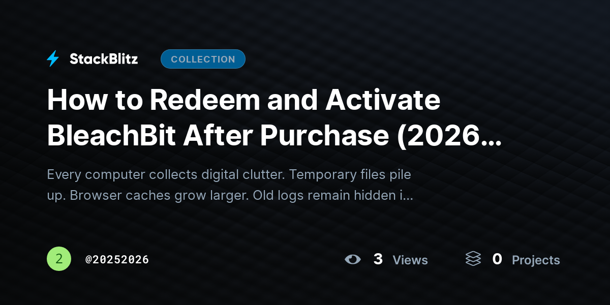 How to Redeem and Activate BleachBit After Purchase (2026-27 Guide) by 20252026