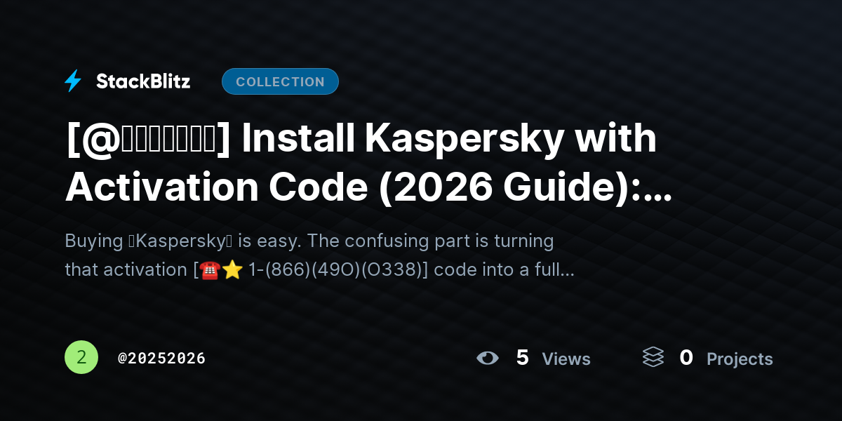 [@𝘶𝘱𝘥𝘢𝘵𝘦𝘥] Install Kaspersky with Activation Code (2026 Guide): Complete Setup & Activation Without Errors by 20252026