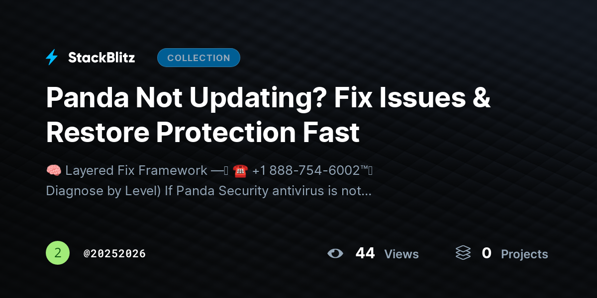 Panda Not Updating? Fix Issues & Restore Protection Fast by 20252026