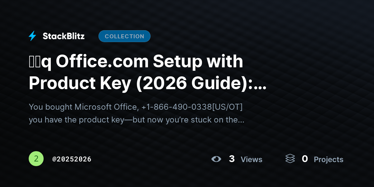 ᶠᵃq Office.com Setup with Product Key (2026 Guide): Activate & Install Microsoft Office the Right Way by 20252026