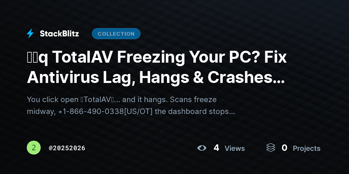 ᶠᵃq TotalAV Freezing Your PC? Fix Antivirus Lag, Hangs & Crashes (2026 Guide) by 20252026