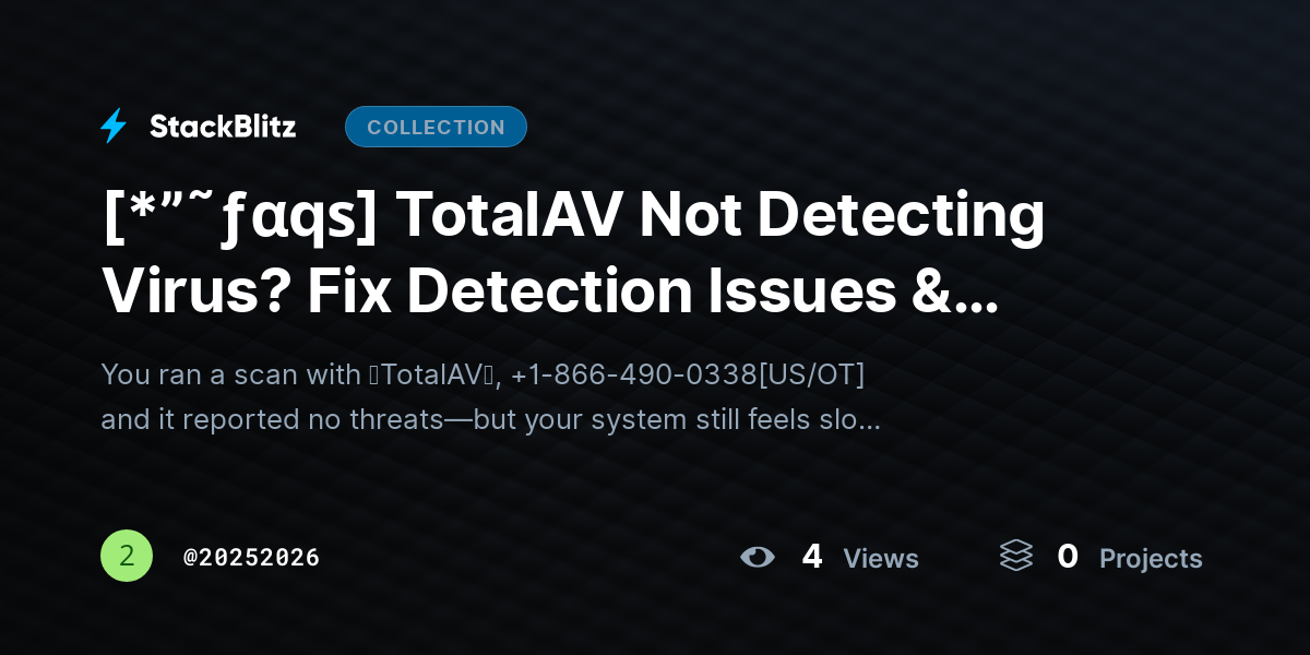 [*”˜ƒαqѕ] TotalAV Not Detecting Virus? Fix Detection Issues & Restore Full Protection Fast by 20252026