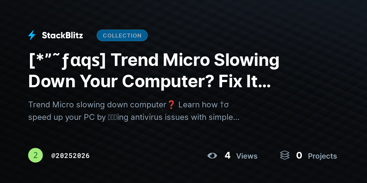 [*”˜ƒαqѕ] Trend Micro Slowing Down Your Computer? Fix It Without Losing Protection by 20252026