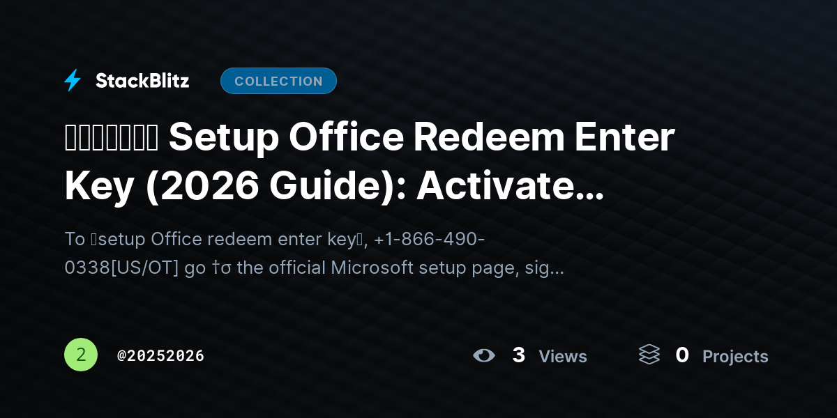 ᵘᵖᵈᵃᵗᵉᵈ Setup Office Redeem Enter Key (2026 Guide): Activate Microsoft Office the Right Way by 20252026