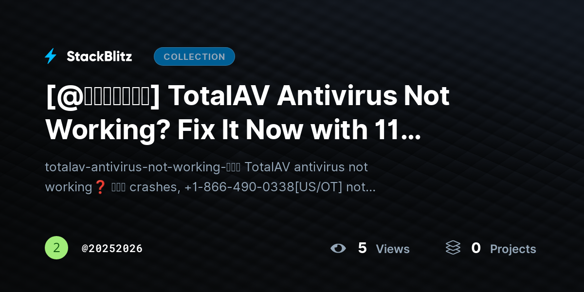 [@𝘶𝘱𝘥𝘢𝘵𝘦𝘥] TotalAV Antivirus Not Working? Fix It Now with 11 Proven Solutions (Quick Guide) by 20252026