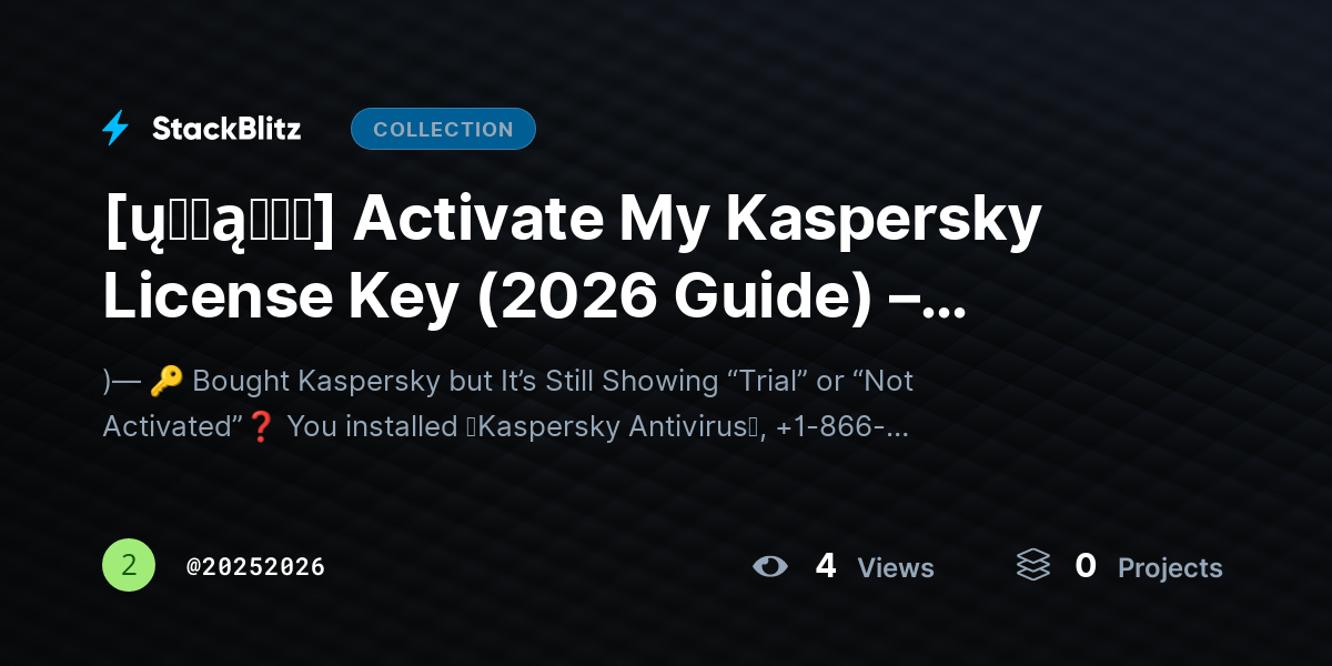 [ų℘ɖąɬɛɖ] Activate My Kaspersky License Key (2026 Guide) – Unlock Full Protection in Minutes by 20252026