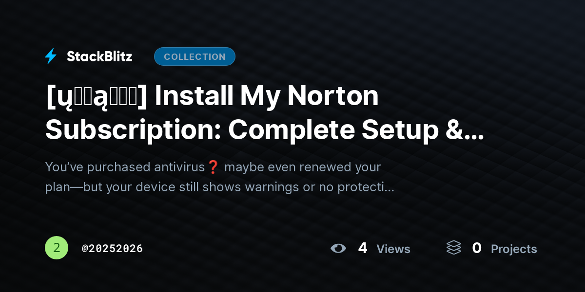 [ų℘ɖąɬɛɖ] Install My Norton Subscription: Complete Setup & Activation Guide (Step-by-Step) by 20252026