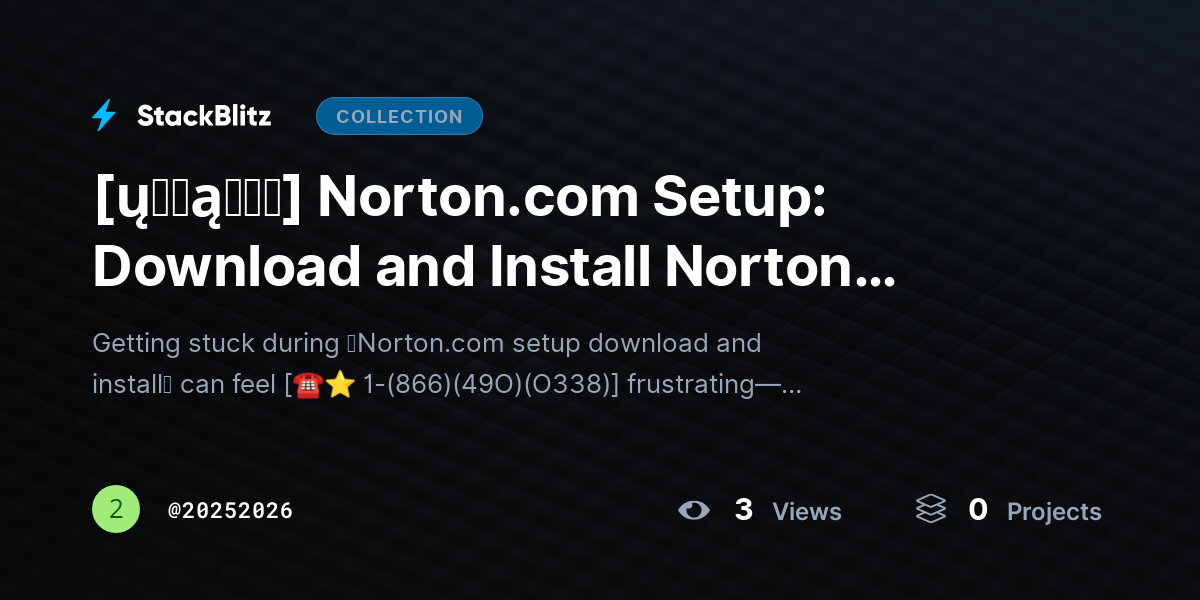 [ų℘ɖąɬɛɖ] Norton.com Setup: Download and Install Norton Antivirus (Step-by-Step Guide) by 20252026