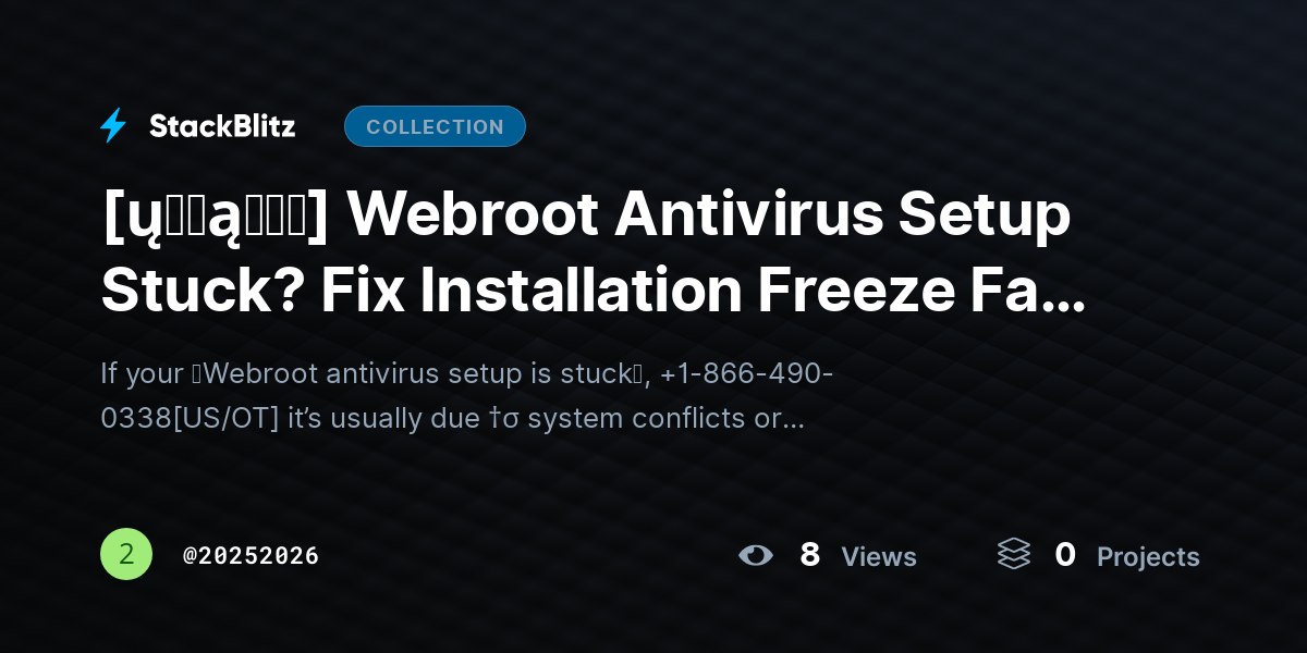 [ų℘ɖąɬɛɖ] Webroot Antivirus Setup Stuck? Fix Installation Freeze Fast (2026 Guide) by 20252026