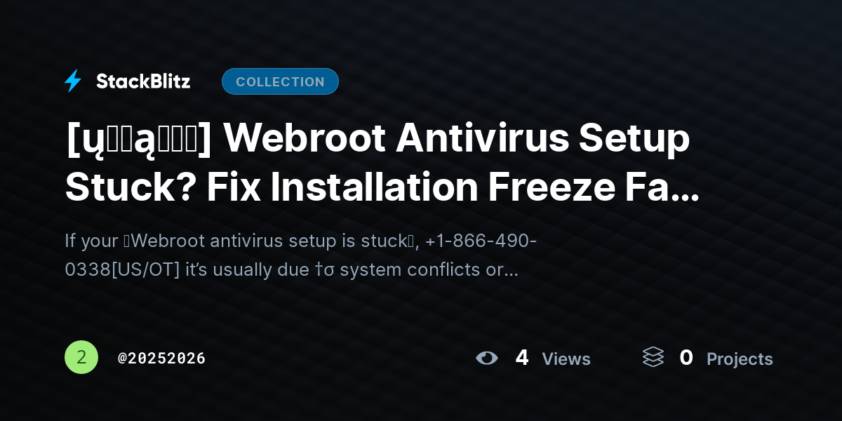 [ų℘ɖąɬɛɖ] Webroot Antivirus Setup Stuck? Fix Installation Freeze Fast (2026 Guide) by 20252026