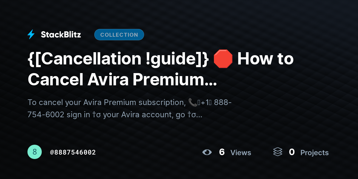 {[Cancellation !guide]} 🛑 How to Cancel Avira Premium Subscription Without Confusion (2026 Clear Guide) by 8887546002