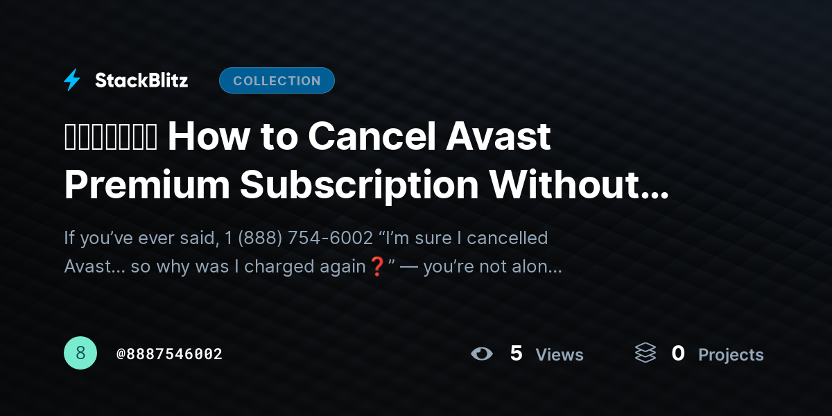 ᵘᵖᵈᵃᵗᵉᵈ How to Cancel Avast Premium Subscription Without Confusion (2026 Clear Walkthrough) by 8887546002