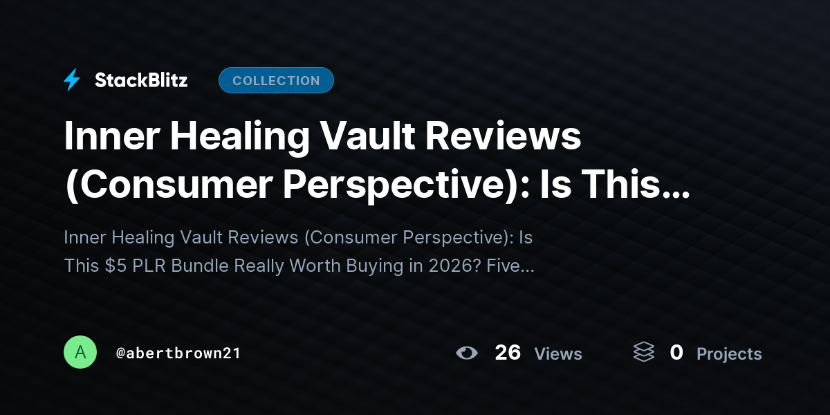 What is Inner Healing Vault w/ Unrestricted PLR?