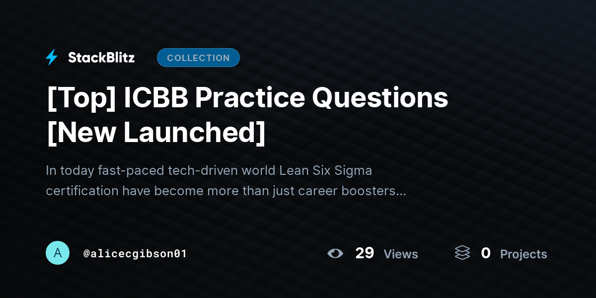 [Top] ICBB Practice Questions [New Launched] by alicecgibson01