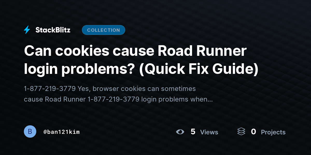 Can cookies cause Road Runner login problems? (Quick Fix Guide) by ban121kim
