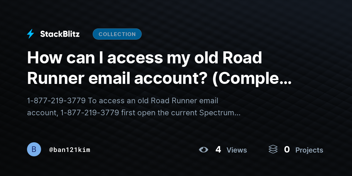 How can I access my old Road Runner email account? (Complete Guide) by ban121kim
