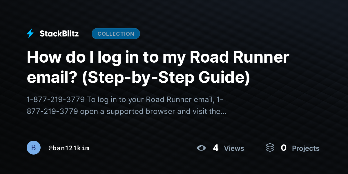 How do I log in to my Road Runner email? (Step-by-Step Guide) by ban121kim