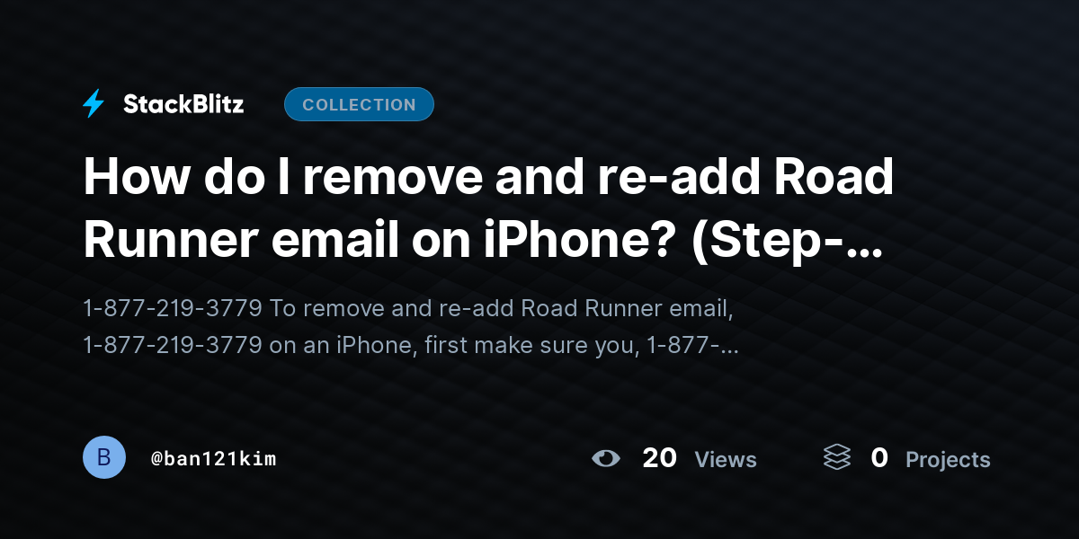How do I remove and re-add Road Runner email on iPhone? (Step-by-Step Guide) by ban121kim